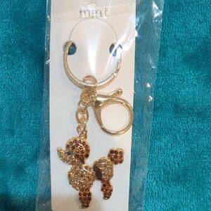 Mint Gold Poodle Keychain